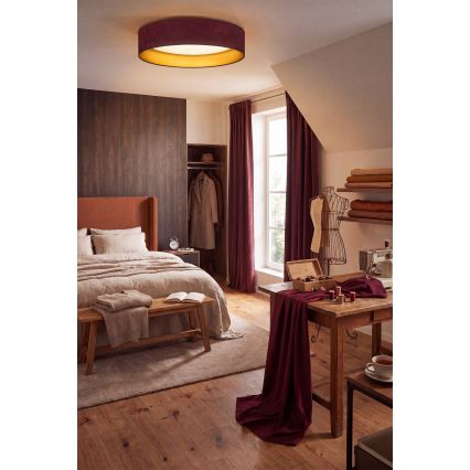 Brilagi - LED stropna svetilka VELVET SIMPLE LED/24W/230V 3000K premer 45 cm vinsko rdeča/zlata