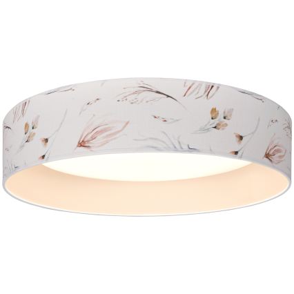 Brilagi - stropna LED svetilka VELVET SIMPLE LED/36W/230V 3000K, premer 55 cm, bela s cvetličnim vzorcem