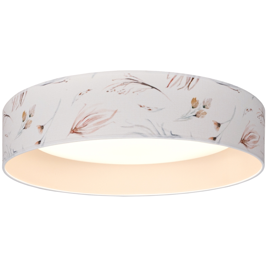 Brilagi - stropna LED svetilka VELVET SIMPLE LED/36W/230V 3000K, premer 55 cm, bela s cvetličnim vzorcem
