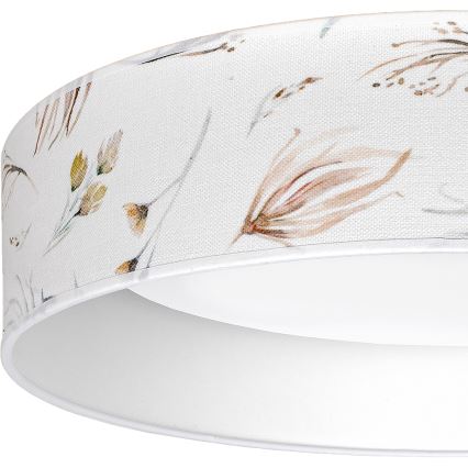 Brilagi - stropna LED svetilka VELVET SIMPLE LED/36W/230V 3000K, premer 55 cm, bela s cvetličnim vzorcem
