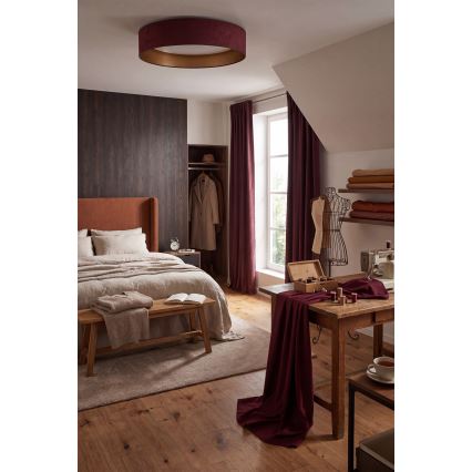 Brilagi - LED stropna svetilka VELVET SIMPLE LED/36W/230V 3000K premer 55 cm vinsko rdeča/zlata