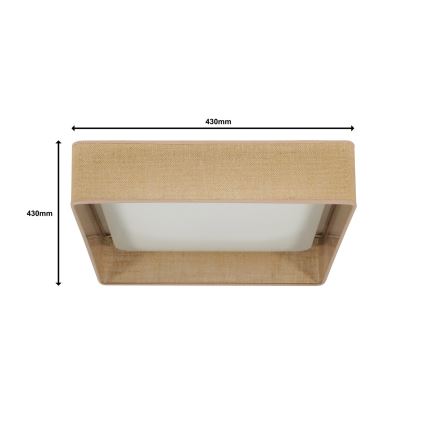 Brilagi - LED Stropna svetilka VELVET SQUARE LED/24W/230V rjava