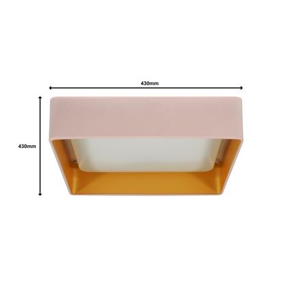 Brilagi - LED Stropna svetilka VELVET SQUARE LED/24W/230V roza