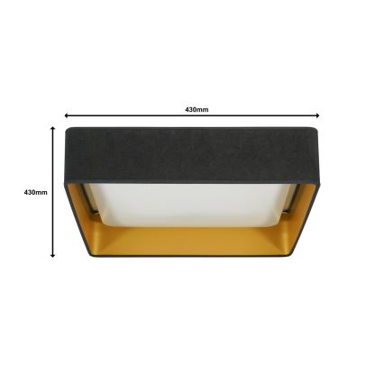 Brilagi - LED Stropna svetilka VELVET SQUARE LED/24W/230V siva