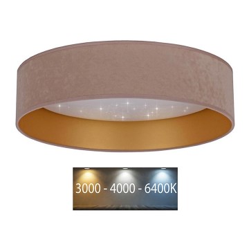 Brilagi - LED Stropna svetilka VELVET STAR LED/24W/230V pr. 40 cm 3000K/4000K/6400K bež/zlata