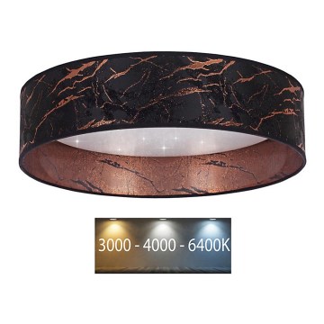 Brilagi - LED Stropna svetilka VELVET STAR LED/24W/230V pr. 40 cm 3000K/4000K/6400K črna/baker