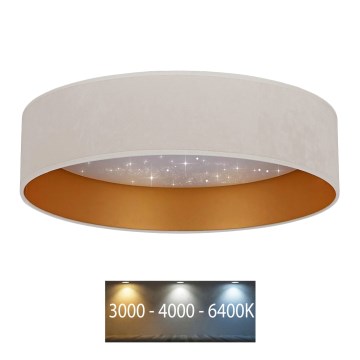 Brilagi - LED Stropna svetilka VELVET STAR LED/24W/230V pr. 40 cm 3000K/4000K/6400K kremna/zlata