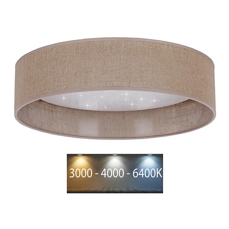 Brilagi - LED Stropna svetilka VELVET STAR LED/24W/230V pr. 40 cm 3000K/4000K/6400K rjava