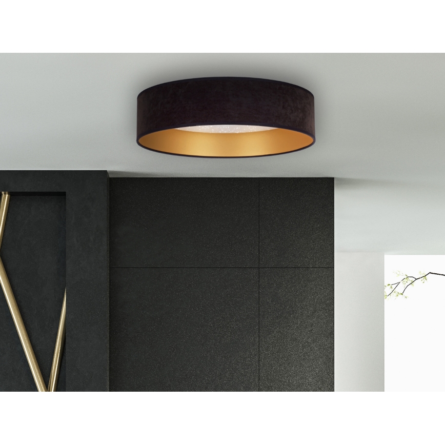 Brilagi - LED Stropna svetilka VELVET STAR LED/24W/230V pr. 40 cm 3000K/4000K/6400K črna/zlata