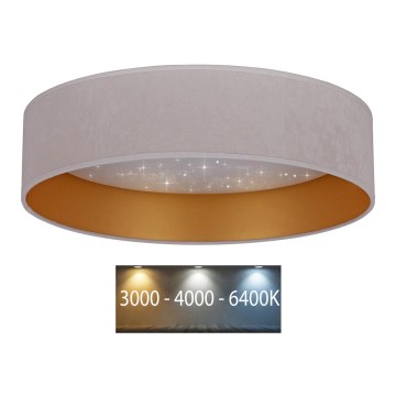 Brilagi - LED Stropna svetilka VELVET STAR LED/36W/230V pr. 55 cm 3000K/4000K/6400K kremna/zlata