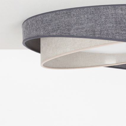 BRILAGI - LED stropna svetilka VELVET TWIST LED/24W/230V 4000K, premer 55 cm, siva/kremna