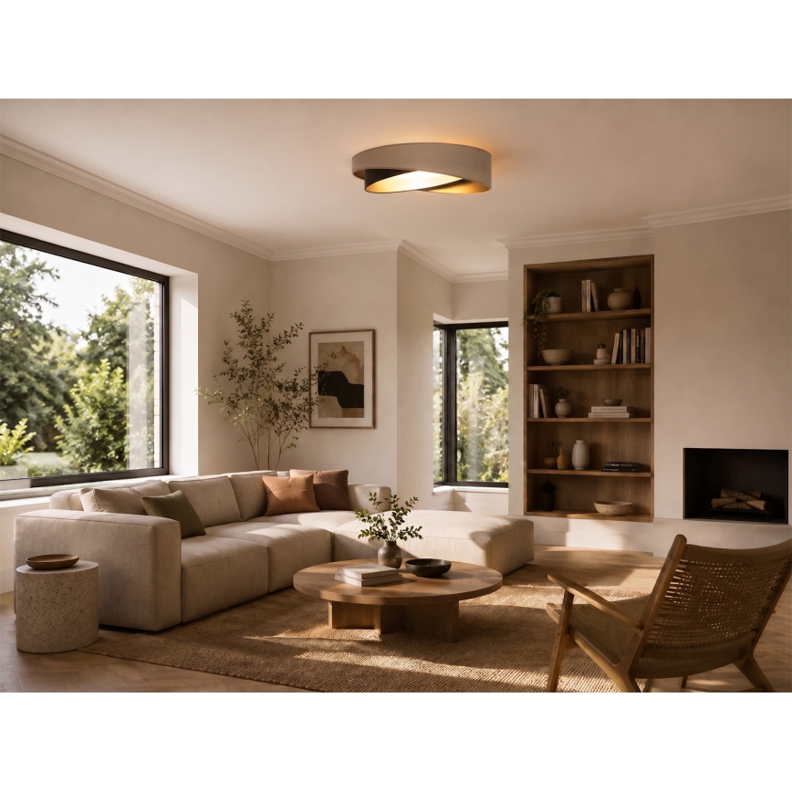 BRILAGI - LED stropna svetilka VELVET TWIST LED/24W/230V 4000K premer 55 cm bežna/rjava/zlata