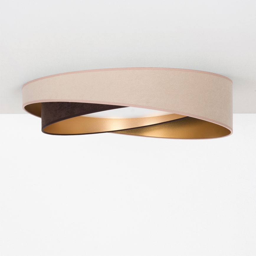 BRILAGI - LED stropna svetilka VELVET TWIST LED/24W/230V 4000K premer 55 cm bežna/rjava/zlata