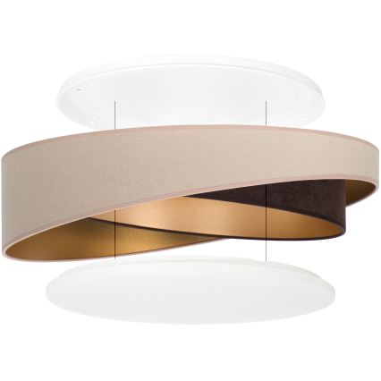 BRILAGI - LED stropna svetilka VELVET TWIST LED/24W/230V 4000K premer 55 cm bežna/rjava/zlata