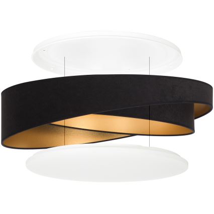 BRILAGI - LED stropna svetilka VELVET TWIST LED/24W/230V 4000K premer 55 cm črna/zlata