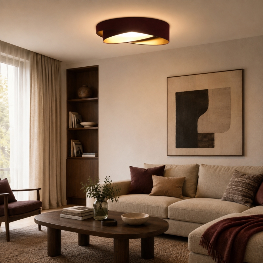BRILAGI - LED stropna svetilka VELVET TWIST LED/24W/230V 4000K premer 55 cm rjava/zlata