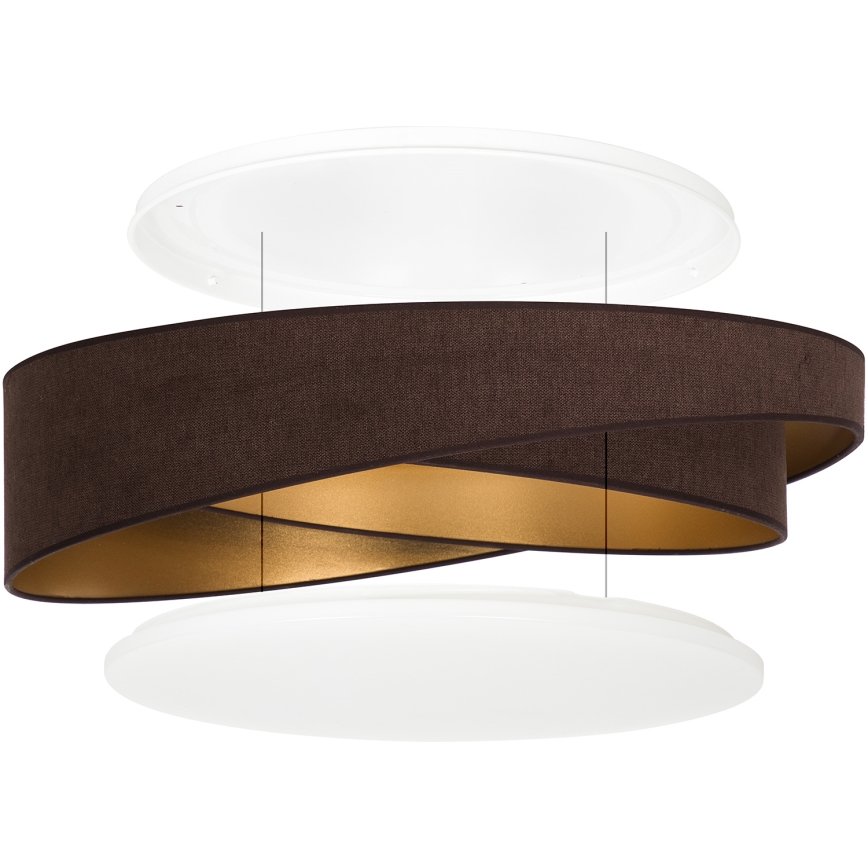 BRILAGI - LED stropna svetilka VELVET TWIST LED/24W/230V 4000K premer 55 cm rjava/zlata