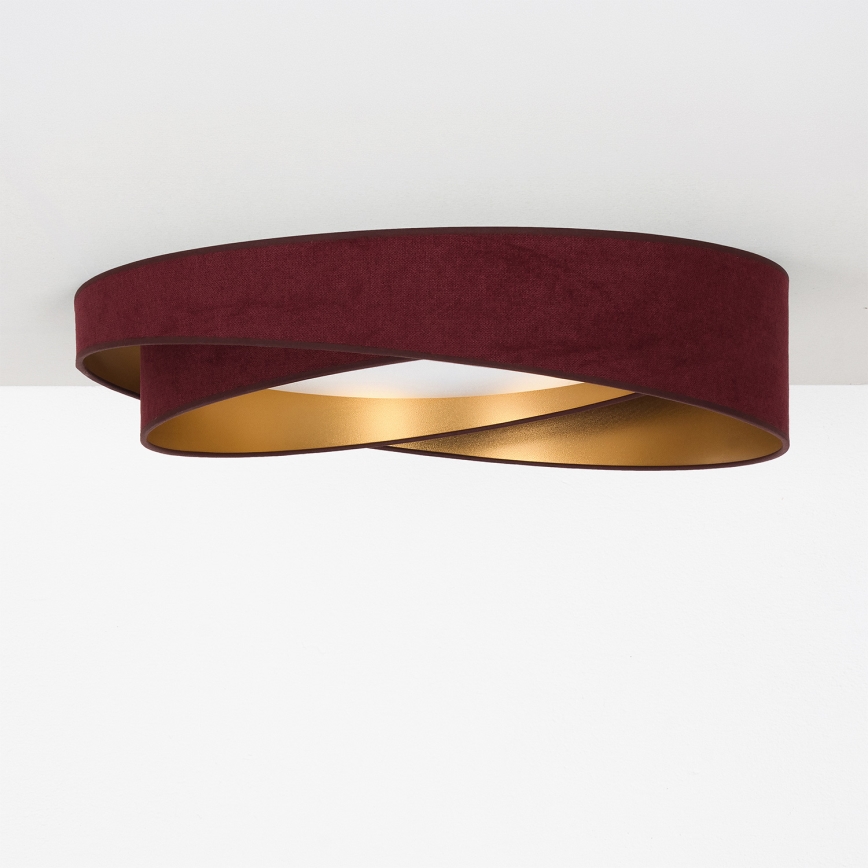 BRILAGI - LED stropna svetilka VELVET TWIST LED/24W/230V 4000K premer 55 cm burgundska/zlata