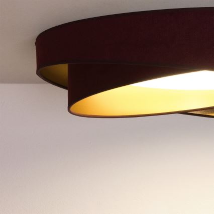 BRILAGI - LED stropna svetilka VELVET TWIST LED/24W/230V 4000K premer 55 cm burgundska/zlata