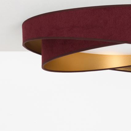 BRILAGI - LED stropna svetilka VELVET TWIST LED/24W/230V 4000K premer 55 cm burgundska/zlata