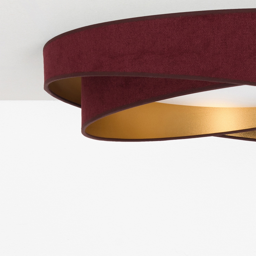 BRILAGI - LED stropna svetilka VELVET TWIST LED/24W/230V 4000K premer 55 cm burgundska/zlata
