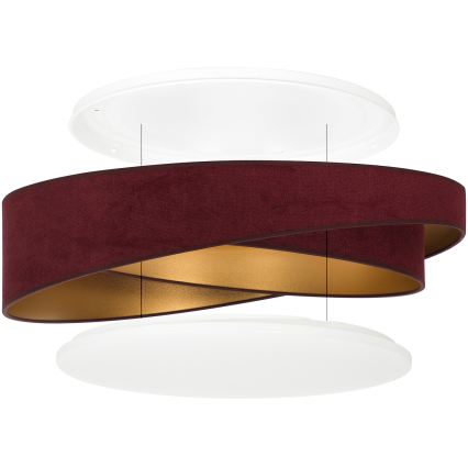 BRILAGI - LED stropna svetilka VELVET TWIST LED/24W/230V 4000K premer 55 cm burgundska/zlata