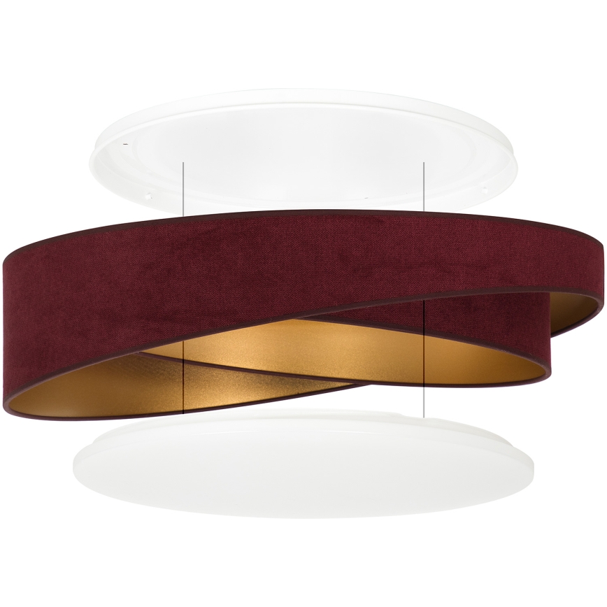 BRILAGI - LED stropna svetilka VELVET TWIST LED/24W/230V 4000K premer 55 cm burgundska/zlata