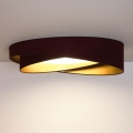 BRILAGI - LED Stropna svetilka VELVET TWIST LED/24W/230V 4000K Ø 55 cm bordo/zlata