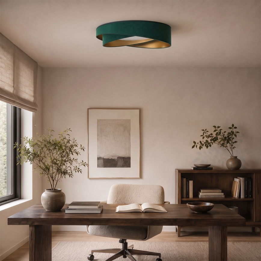 BRILAGI - LED stropno svetilo VELVET TWIST LED/24W/230V 4000K Ø 55 cm zelena/zlata