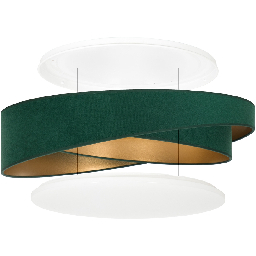 BRILAGI - LED stropno svetilo VELVET TWIST LED/24W/230V 4000K Ø 55 cm zelena/zlata