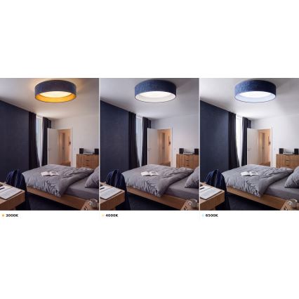 Brilagi - LED stropna svetilka VELVET VARI LED/24W/230V 3000/4000/6500K premer 45 cm modra