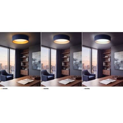 Brilagi - LED stropna svetilka VELVET VARI LED/24W/230V 3000/4000/6500K premer 45 cm modra/zlata