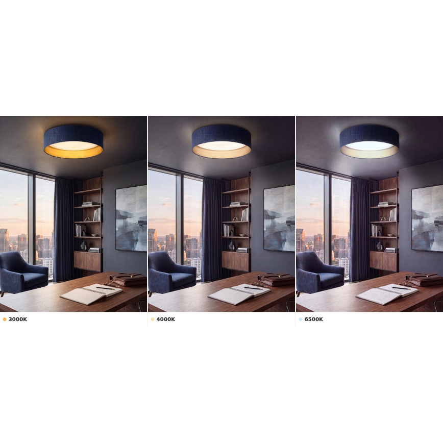 Brilagi - LED stropna svetilka VELVET VARI LED/24W/230V 3000/4000/6500K premer 45 cm modra/zlata