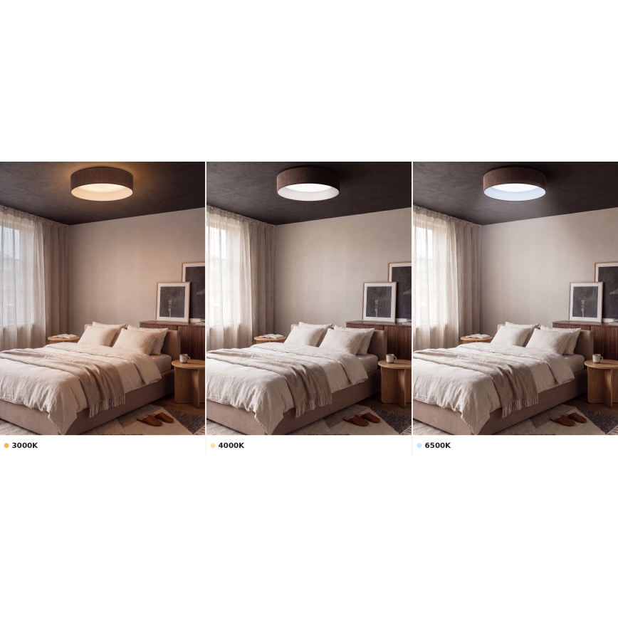 Brilagi - LED stropna svetilka VELVET VARI LED/24W/230V 3000/4000/6500K Ø 45 cm rjava
