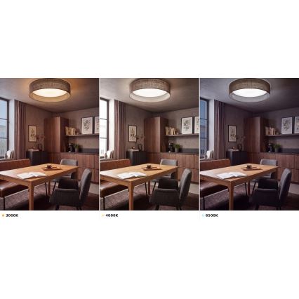 Brilagi - LED stropna svetilka VELVET VARI LED/24W/230V 3000/4000/6500K Ø 45 cm rjava