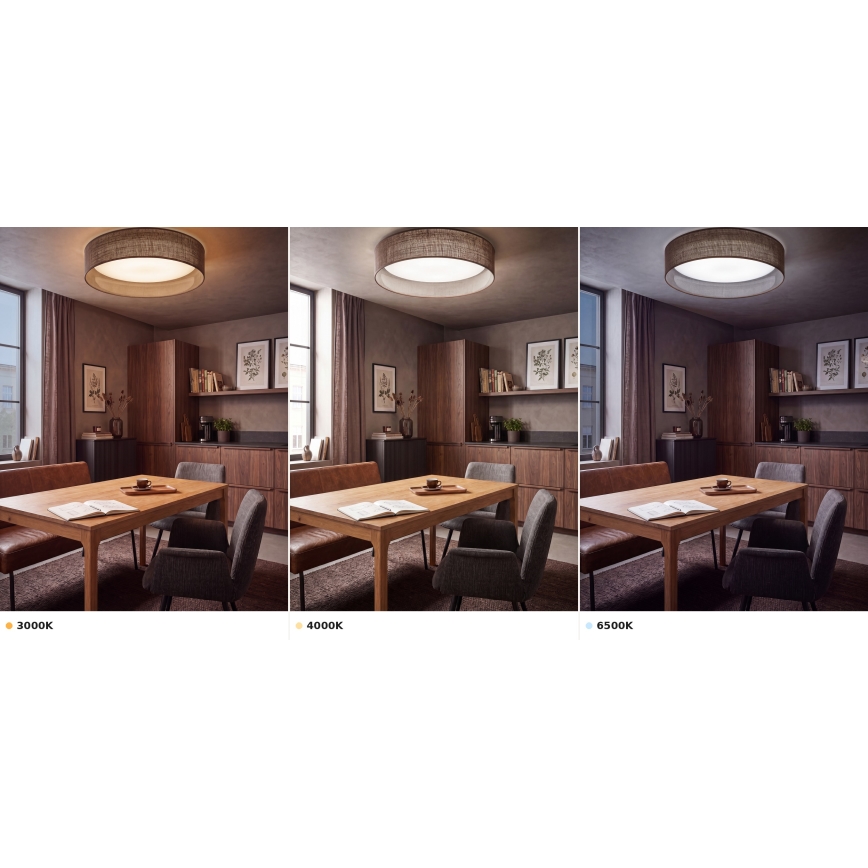 Brilagi - LED stropna svetilka VELVET VARI LED/24W/230V 3000/4000/6500K Ø 45 cm rjava