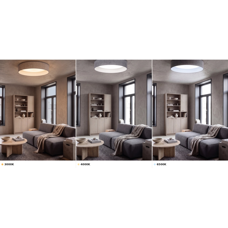Brilagi - LED stropna svetilka VELVET VARI LED/24W/230V 3000/4000/6500K premer 45 cm siva