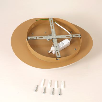 Brilagi - LED stropna svetilka VISBY WOOD LED/18W/230V premer 38 cm rjava