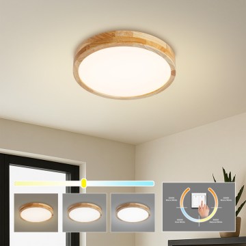 Brilagi - LED stropna svetilka WOODLINE LED/24W/230V 3000/4000/6000K hrast premer 30 cm