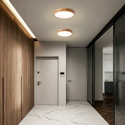 Brilagi - LED stropna svetilka WOODLINE LED/24W/230V 3000/4000/6000K hrast premer 30 cm
