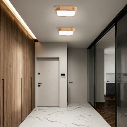 Brilagi - LED stropna svetilka WOODLINE SQUARE LED/32W/230V 3000/4000/6000K hrast 30x30 cm