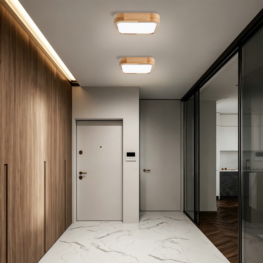 Brilagi - LED stropna svetilka WOODLINE SQUARE LED/32W/230V 3000/4000/6000K hrast 30x30 cm