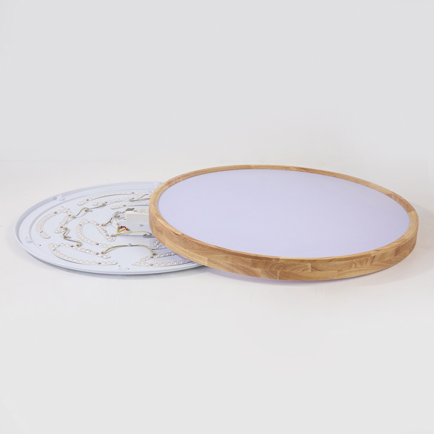 Brilagi - stropna LED svetilka WOODROUND LED/70W/230V 3000/4000/6000K Ø 80 cm les CRI 90