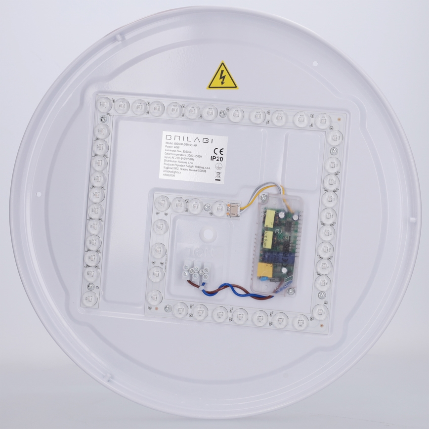 Brilagi - LED stropna svetilka COCI z možnostjo zatemnitve LED/48W/230V 3000-6500K, premer 39 cm, dekor lesa/črna + daljinski upravljalnik