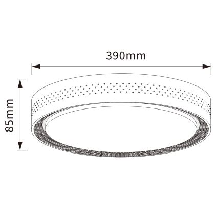 Brilagi - LED stropna svetilka COCI z možnostjo zatemnitve LED/48W/230V 3000-6500K, premer 39 cm, dekor lesa/črna + daljinski upravljalnik
