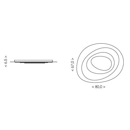 Brilagi - Zatemnjevalna LED stropna svetilka MODERN MAXI LED/87W/230V 3000-6000K 67x80 cm + z daljinskim upravljalnikom