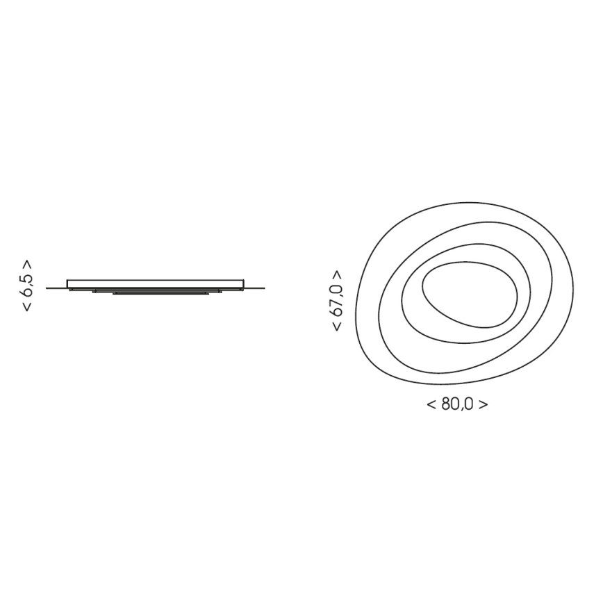 Brilagi - Zatemnjevalna LED stropna svetilka MODERN MAXI LED/87W/230V 3000-6000K 67x80 cm + z daljinskim upravljalnikom
