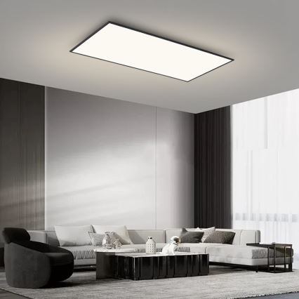 Brilagi - Zatemnjevalno LED stropno svetilo SLIMFRAME LED/80W/230V 120x60 cm 3000-6000K črna + daljinski upravljalnik