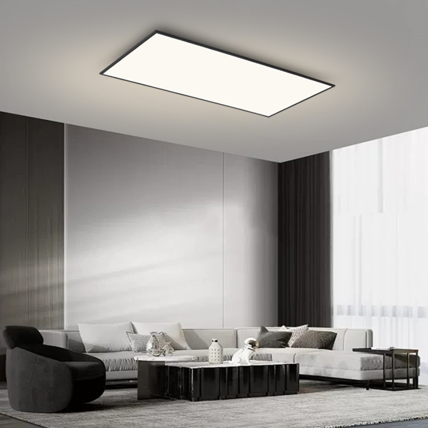 Brilagi - Zatemnjevalno LED stropno svetilo SLIMFRAME LED/80W/230V 120x60 cm 3000-6000K črna + daljinski upravljalnik