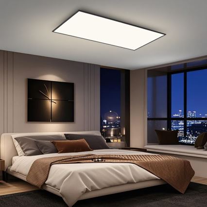 Brilagi - Zatemnjevalno LED stropno svetilo SLIMFRAME LED/80W/230V 120x60 cm 3000-6000K črna + daljinski upravljalnik